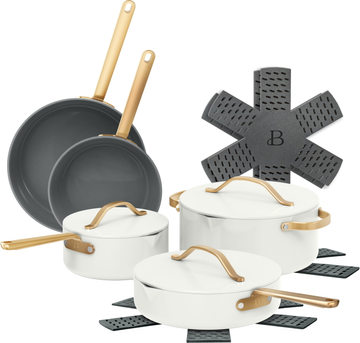 Non stick ceramic cookware Beautiful Beautiful 12pc Ceramic Non-Stick Cookware Set