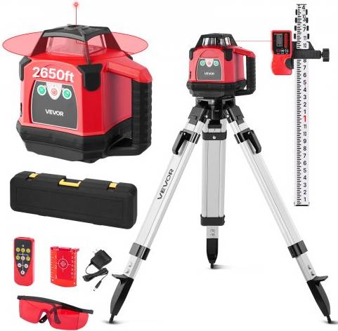 Laser level VEVOR 2650ft Rotary Laser Level Kit