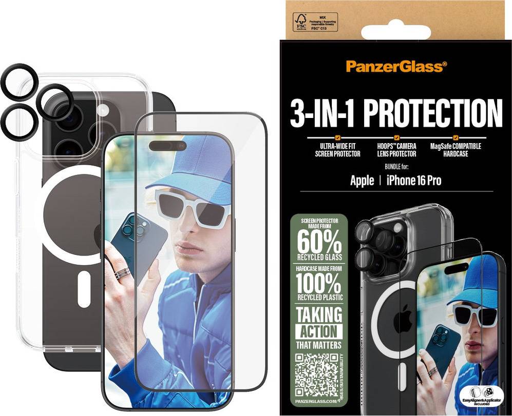 Panzerglass iphone 16 pro PanzerGlass iPhone 16 Pro Protection Bundle