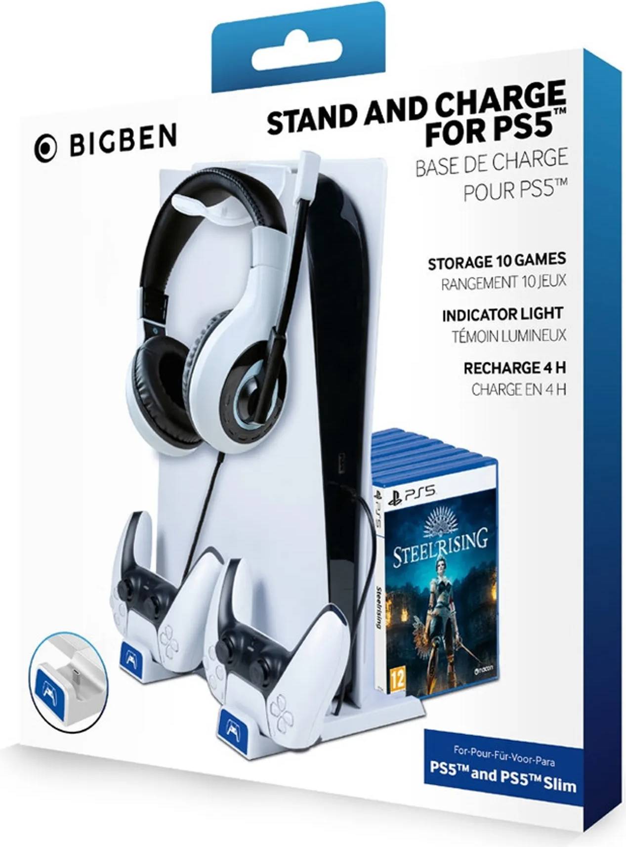 Ps5 slim Bigben Base Di Ricarica PS5 Controller DualSense