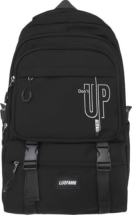 SRJ STAR Large Capacity Plus Size Backpack - Black