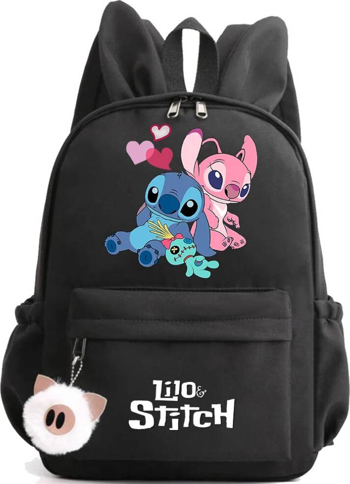 SRJ STAR Cartoon Pattern Rabbit Ears Backpack - Student