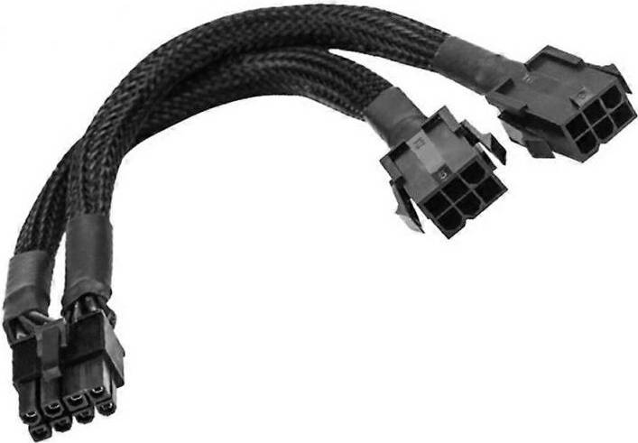 Dual 6 Pin Female to 8 Pin GPU Power Adapter Cable