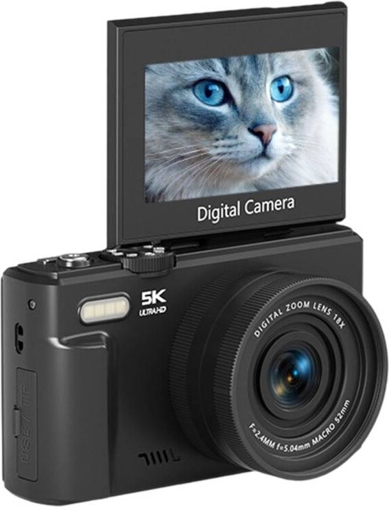 5K 75MP Digital Camera With 3 Inch