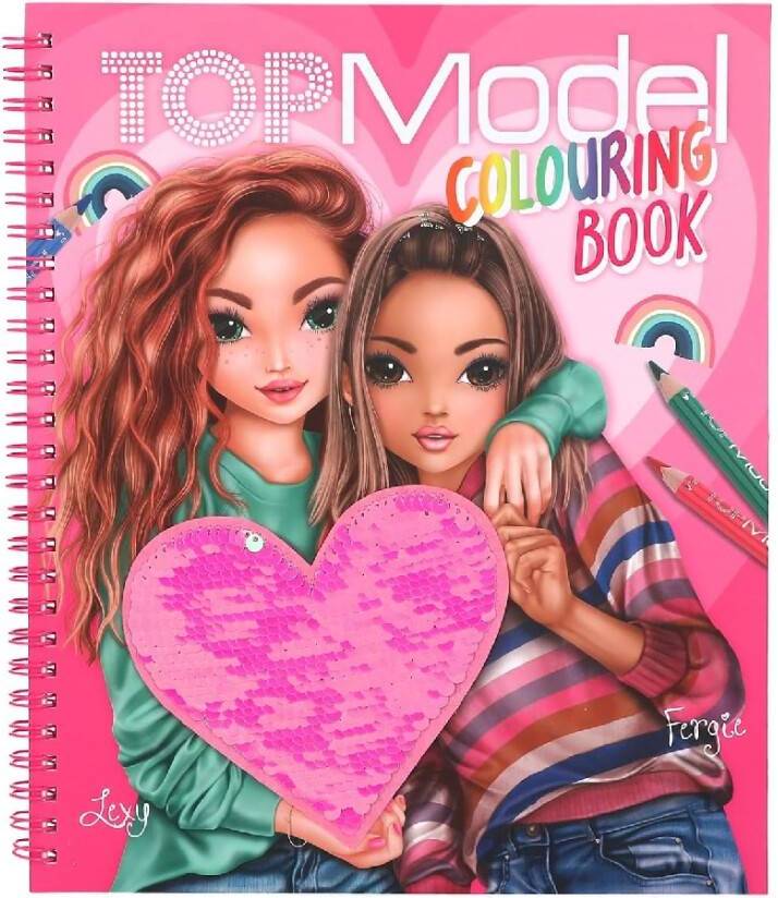 Depesche TOPModel Colouring Book with Reversible Sequins