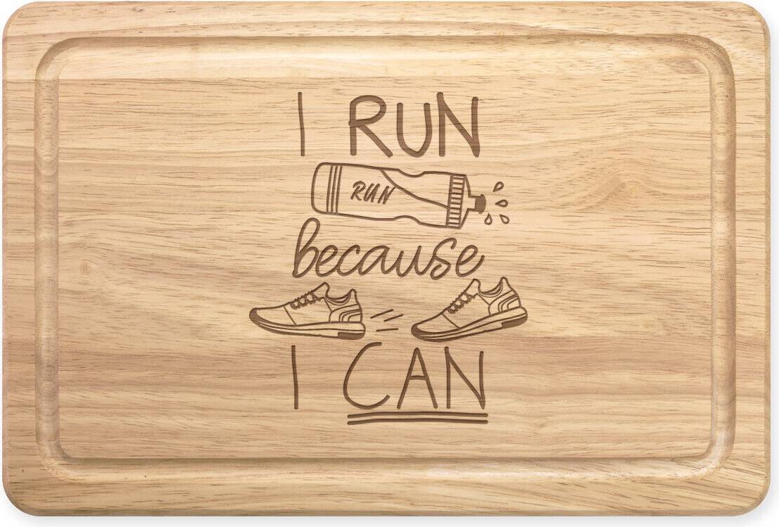 Gift Base I Run Because Can Runner Rectangular Chopping Board