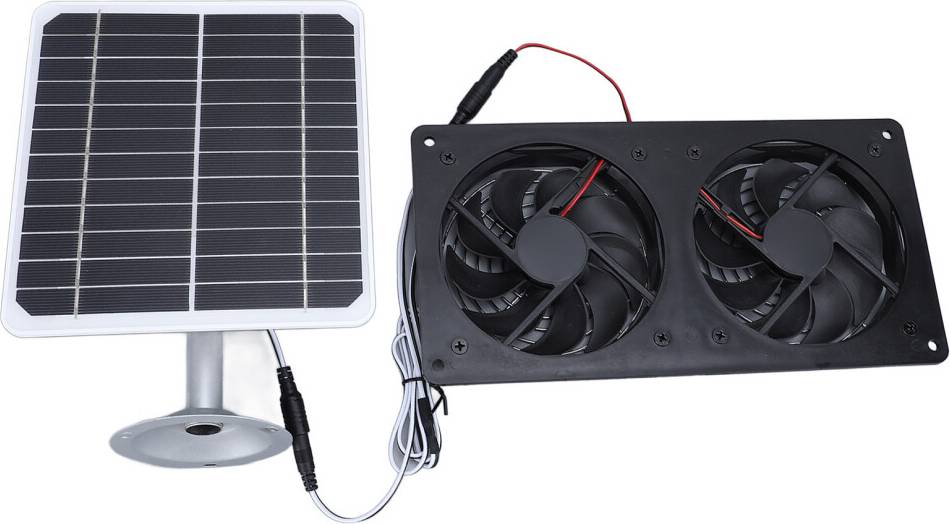 20W Solar Panel Dual Fan Kit