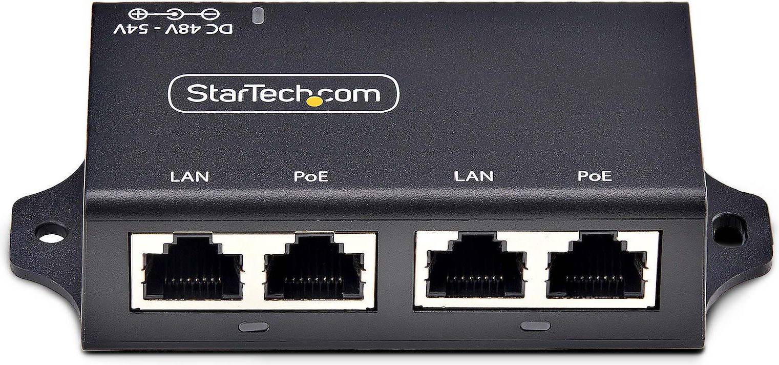 StarTech 2- Port Gigabit PoE+ Injector