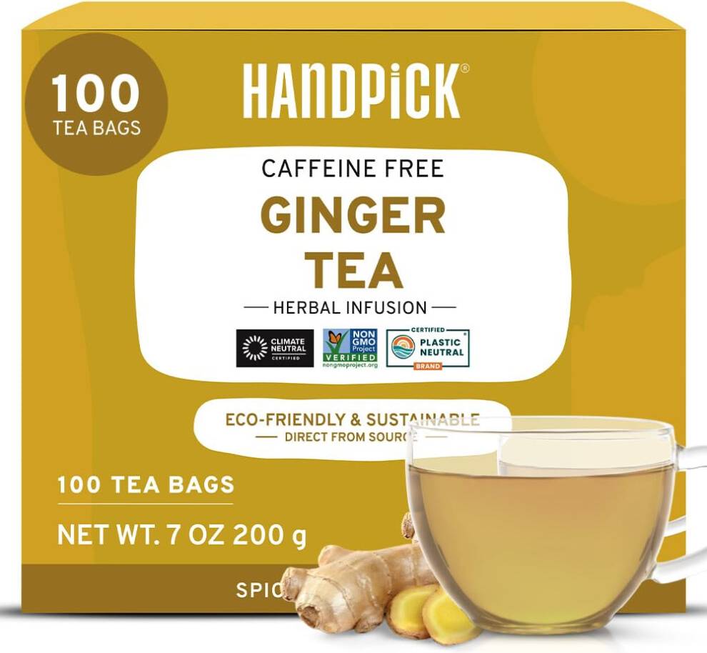 Handpick Ginger Tea Bags 100 Count
