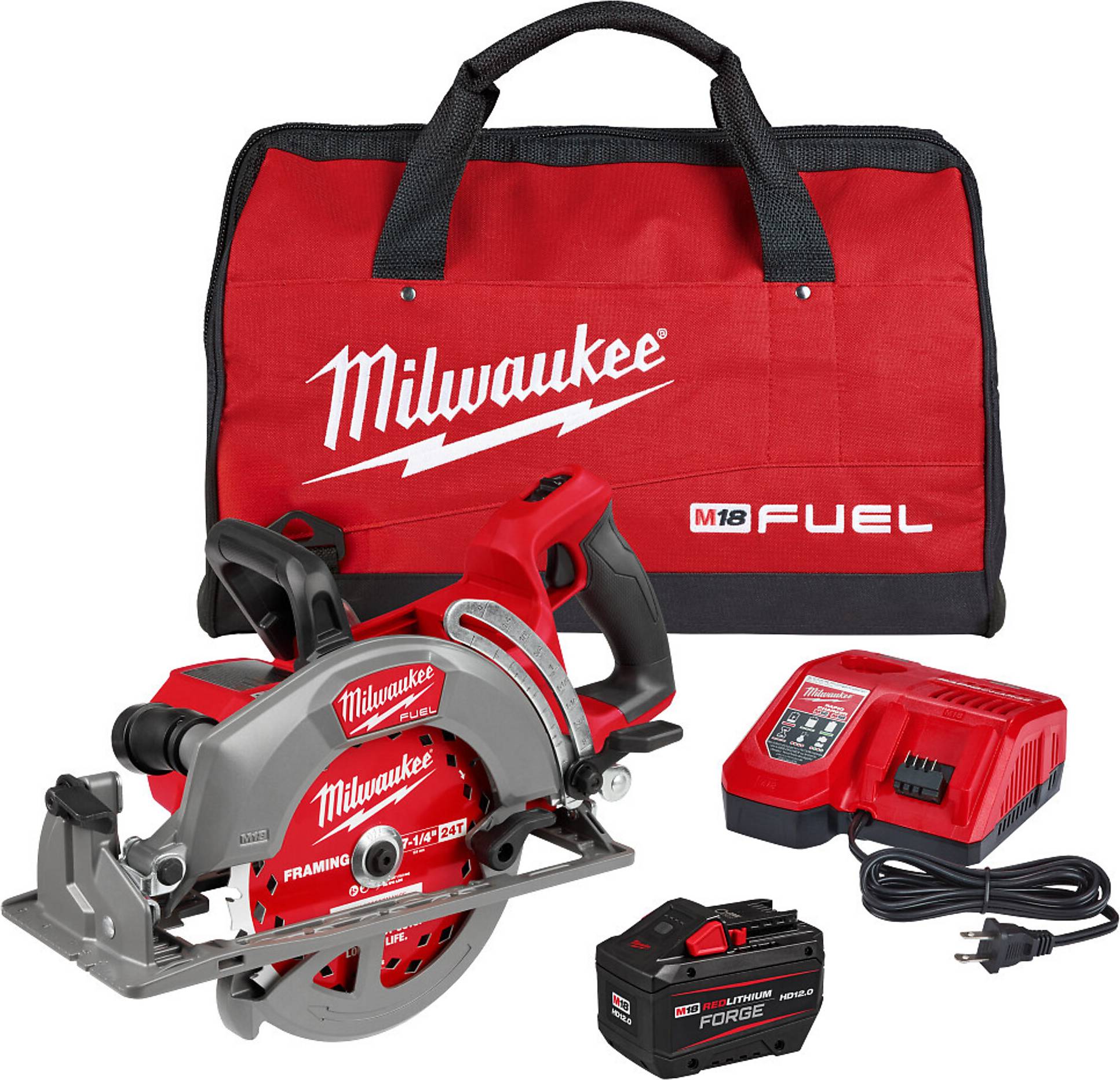 Milwaukee m18 kit Milwaukee M18 FUEL 7-1/4 Inch Rear Handle Circular Saw Kit