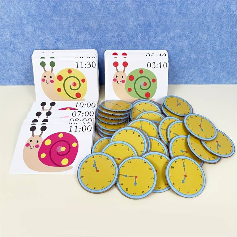 Temu Math Learning Tool For Snail Clock Cards
