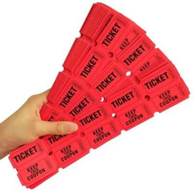 Tickets Shein 500pcs Red Raffle Tickets With Identical Numbers