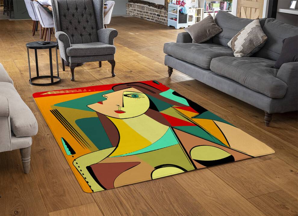 Benjamin Abstract Portrait Rug