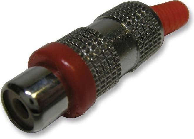 Pro Signal ProSignal Phono Socket Metal In Line Red