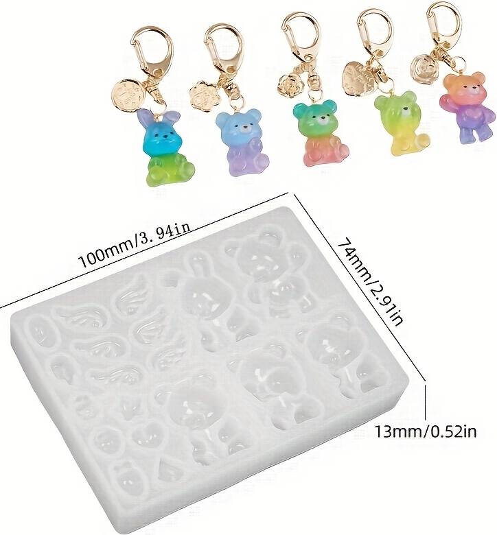 Temu Cute Animal Rabbit Epoxy Resin Mold