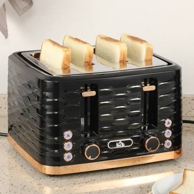 Homcom Toaster 4 Scheiben 7 Stufen