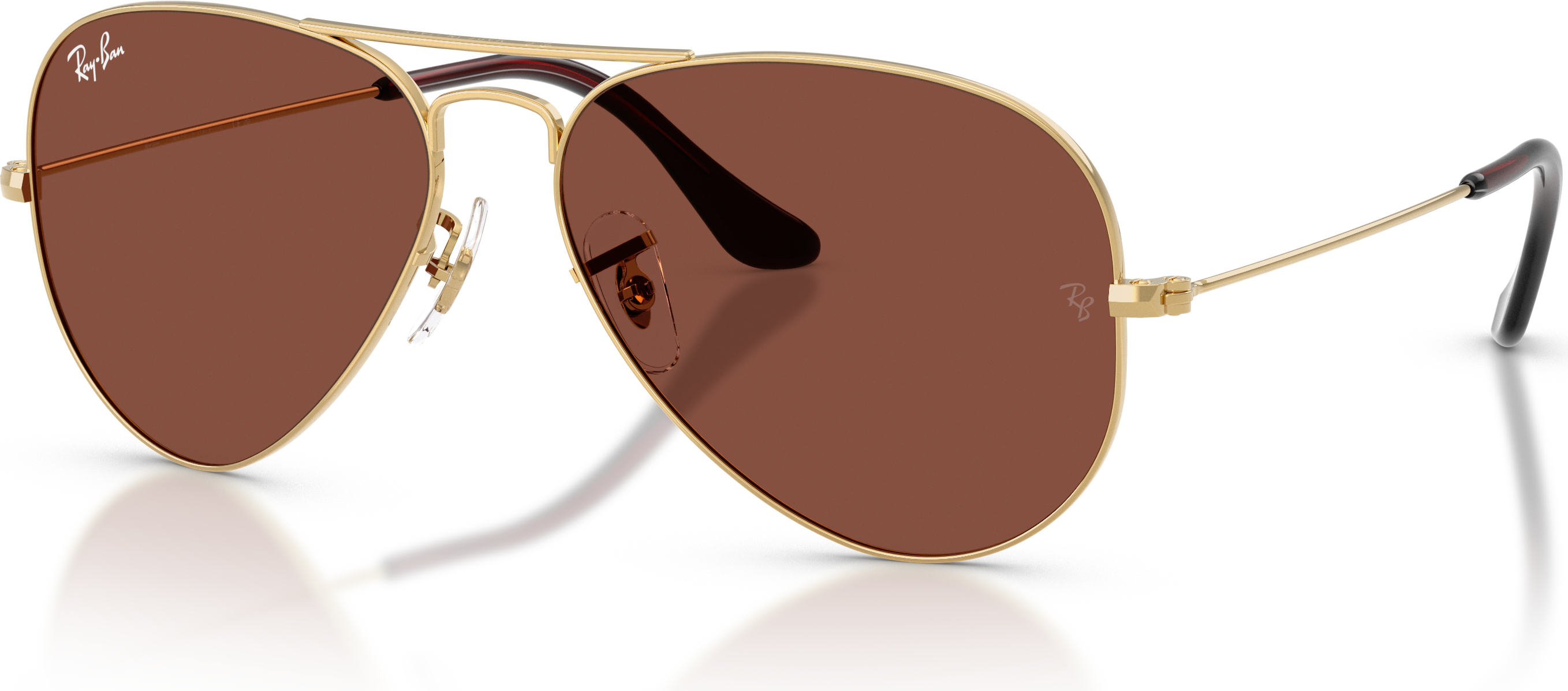 Ray ban aviator large Ray-Ban Rb3025 Aviator Solbriller Metal Guld Rød Pilot Normal