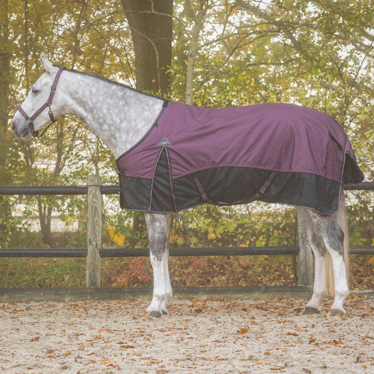QHP Collection 50g Turnout Rug - Wine Red