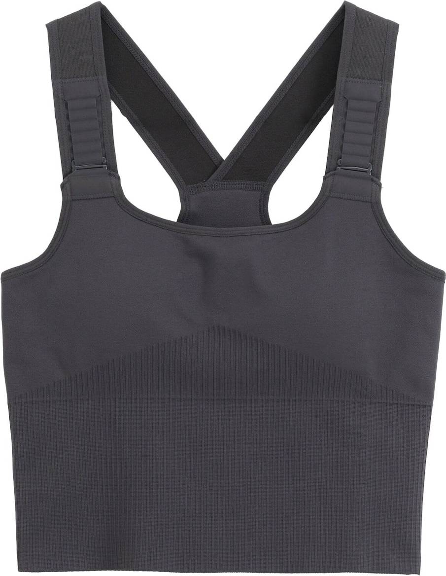 aim'n Ribbed Seamless High Support Bralette - Grey