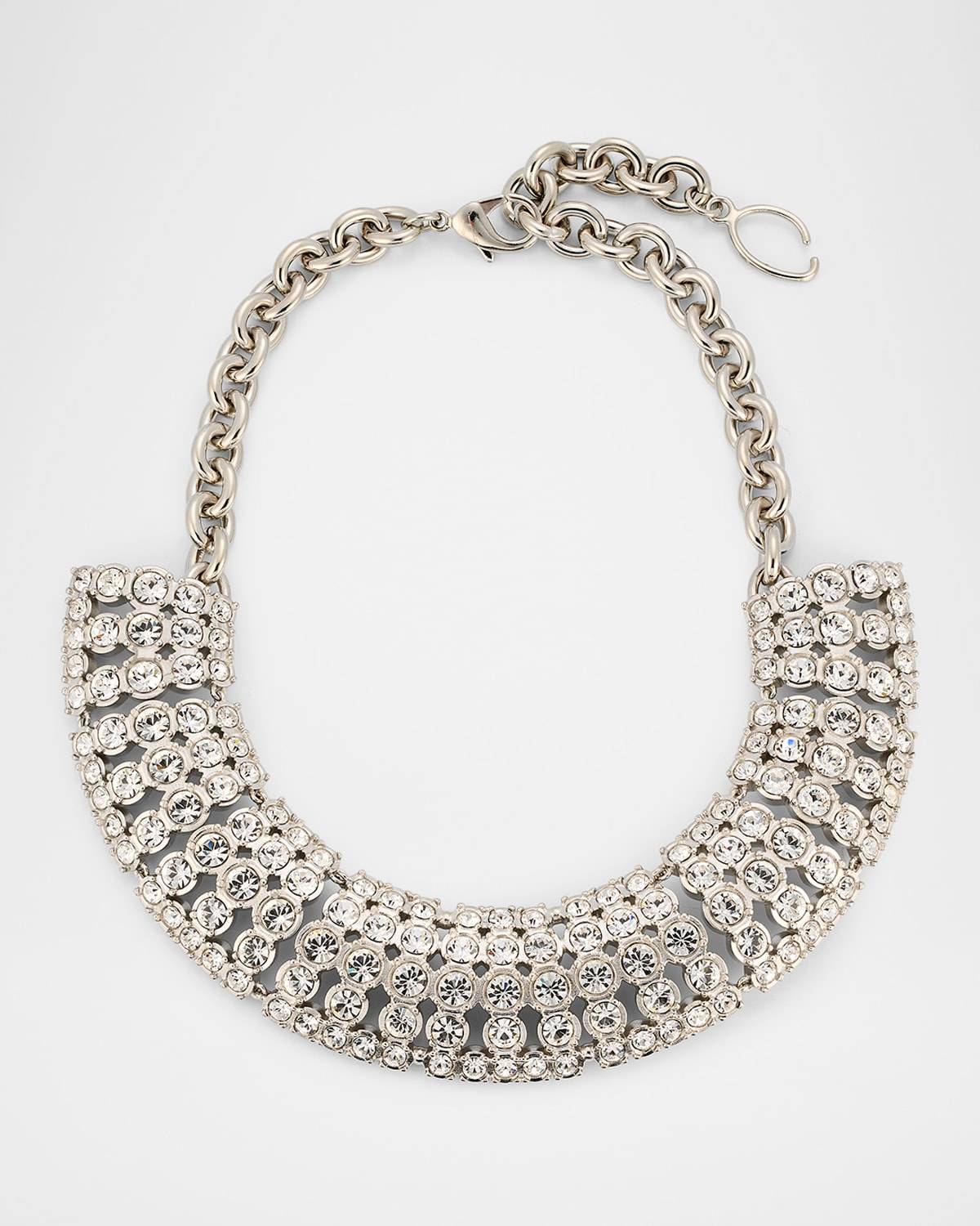Oscar de la Renta Round Rhinestone Necklace