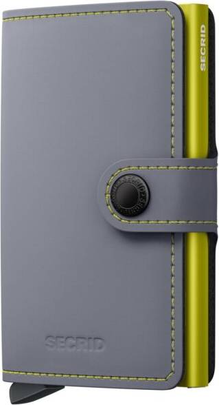 Secrid Mini Matte Wallet Grey Lime