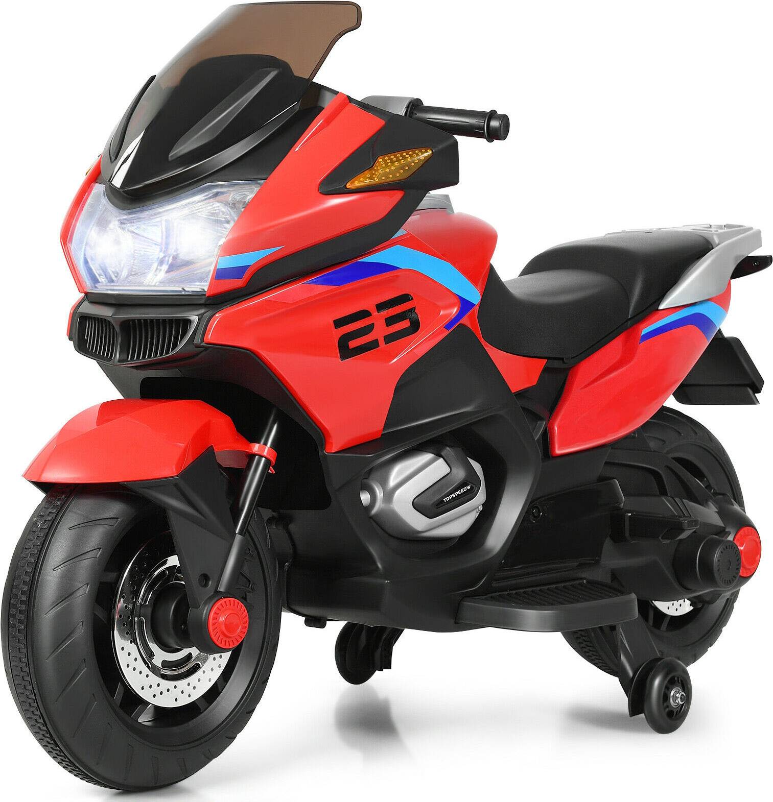 Motorcycles SlickBlue Red 12V Electric Ride-On Motorcycle