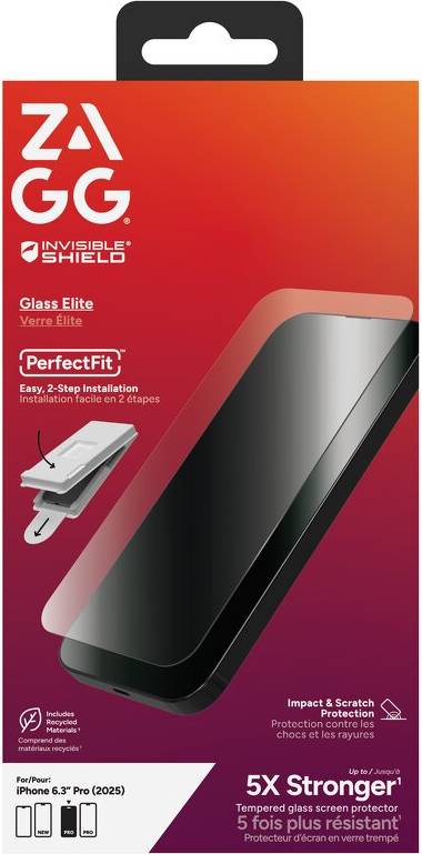 Zagg InvisibleShield Glass Elite iPhone 17 Pro Screen Protector