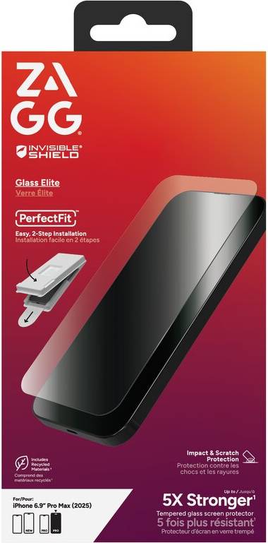 Zagg InvisibleShield Glass Elite iPhone 17 Pro Max Screen Protector