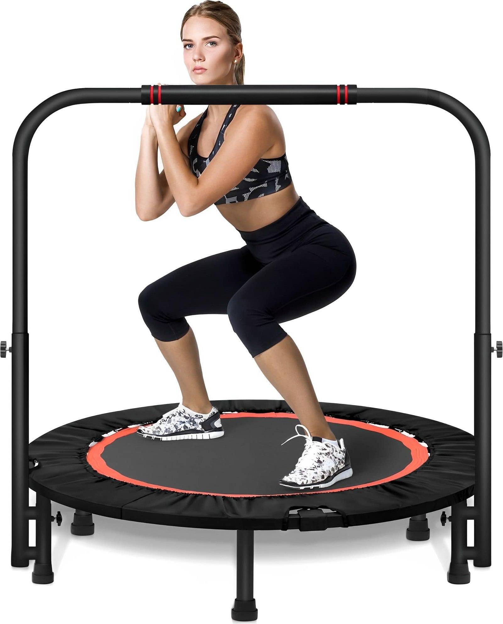 Mini trampolines Sugift 40 Inch Mini Foldable Exercise Trampoline