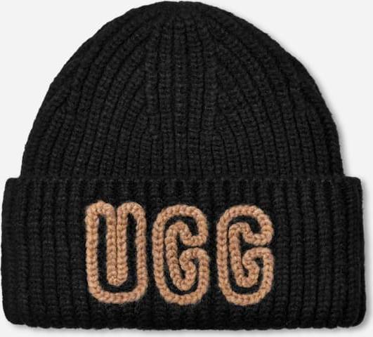 UGG Chunky Crafted Rib Beanie Uld - Sort