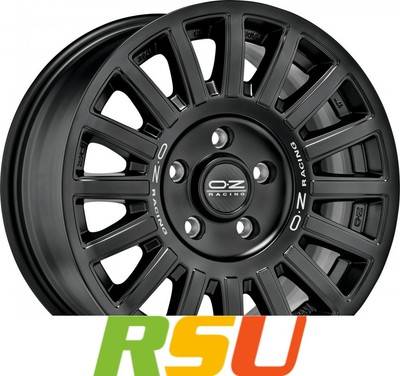 OZ Racing Rally Raid Matte Black Silver Lettering 8X17