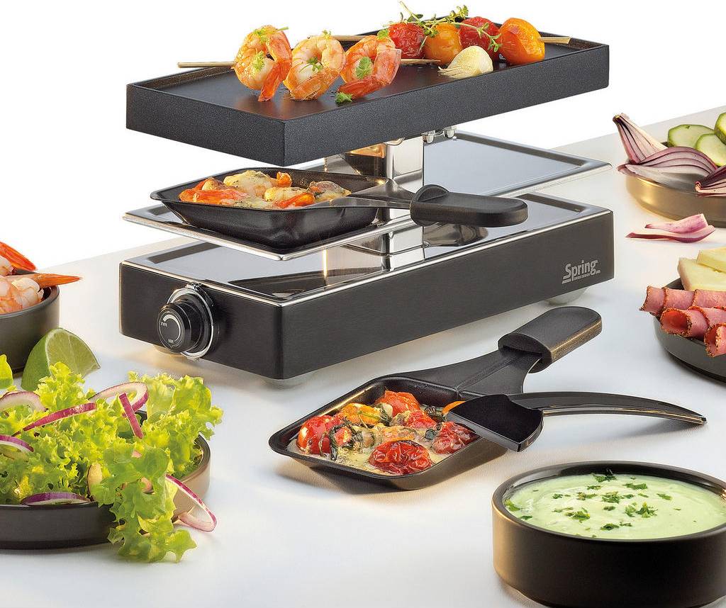 Raclette Spring Raclette Grill Schwarz
