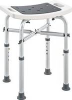 Homcom Adjustable Shower Chair Stool Grey