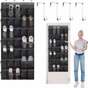 Over the door storage rack Shein Practical Over The Door Organizer Shoe Rack