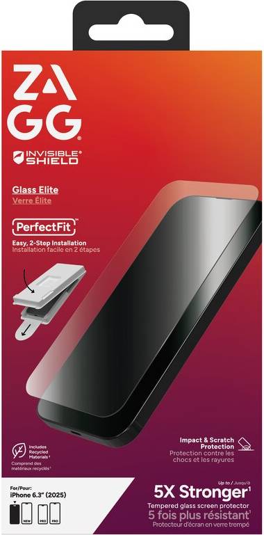 Zagg InvisibleShield Glass Elite Screen Protector for iPhone 17