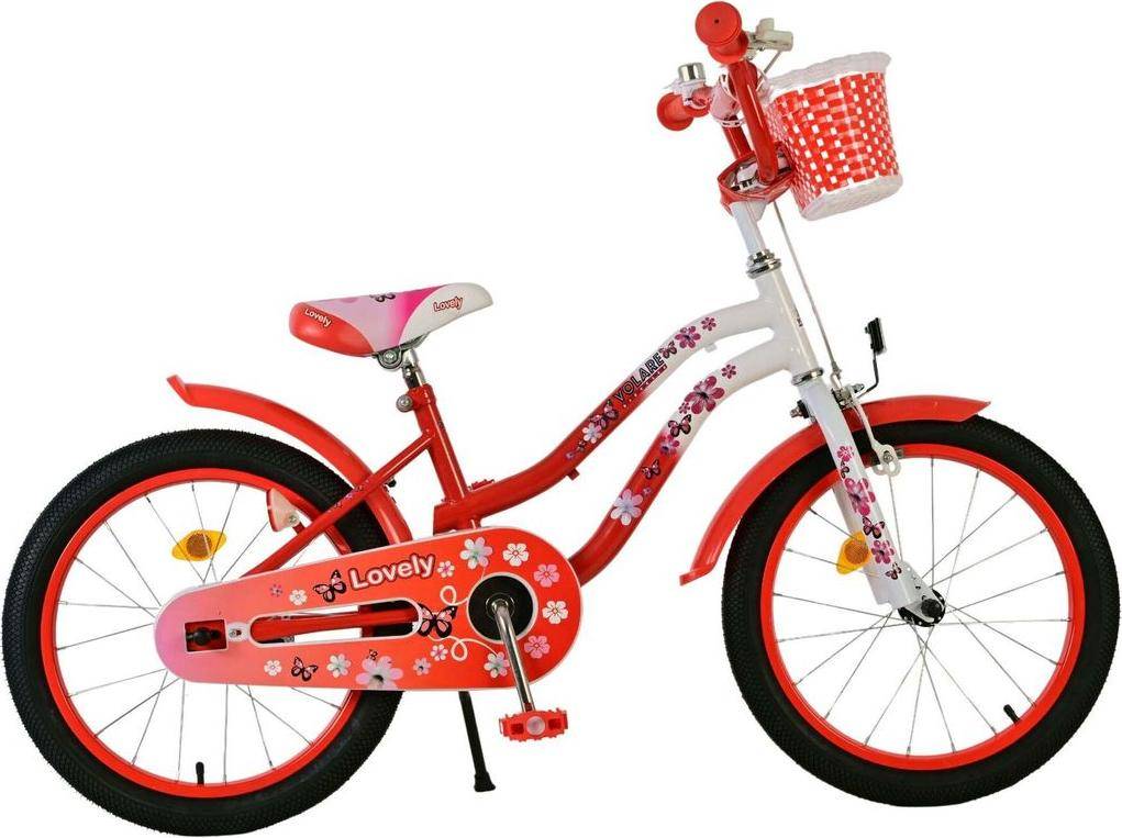 Lovely Kinderfiets 18 Inch Rood Wit