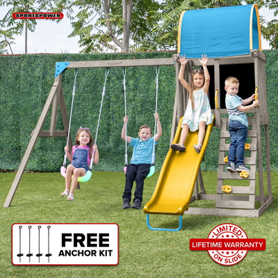 Addison Twinkle Wooden Swing Set