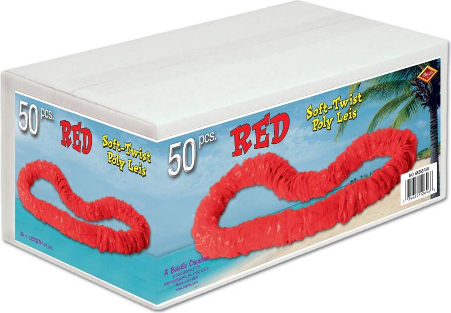 Soft-Twist Poly Leis Rood 50 Rode