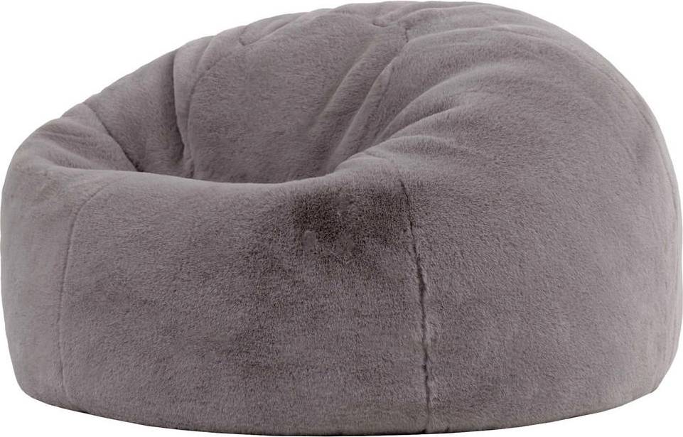 Faux Rabbit Classic Beanbag Grey