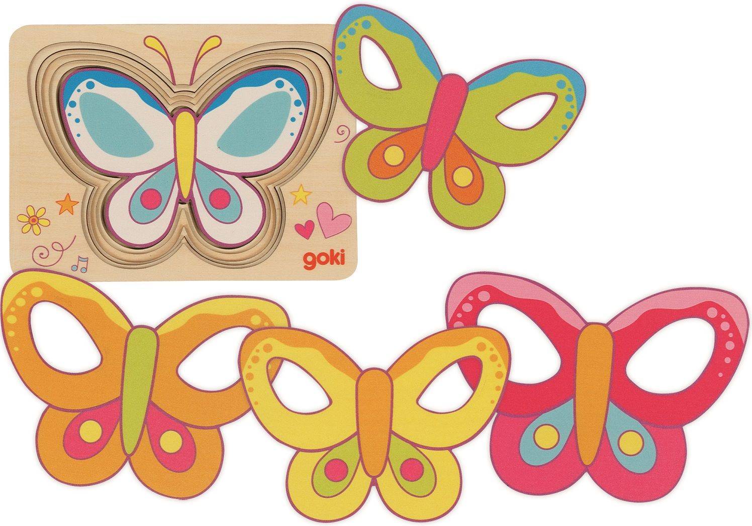 Goki Layered Puzzle Butterfly