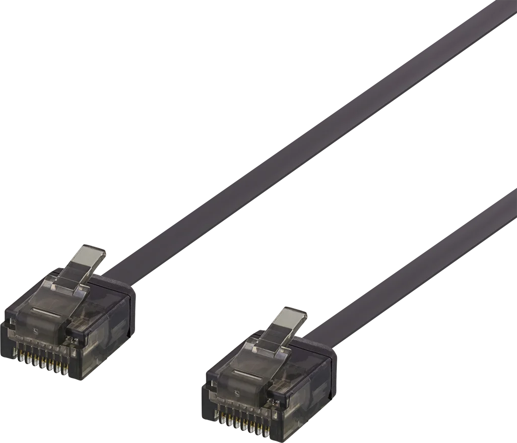 Deltaco Cat6a U/UTP RJ45 - RJ45 M-M Black 3m