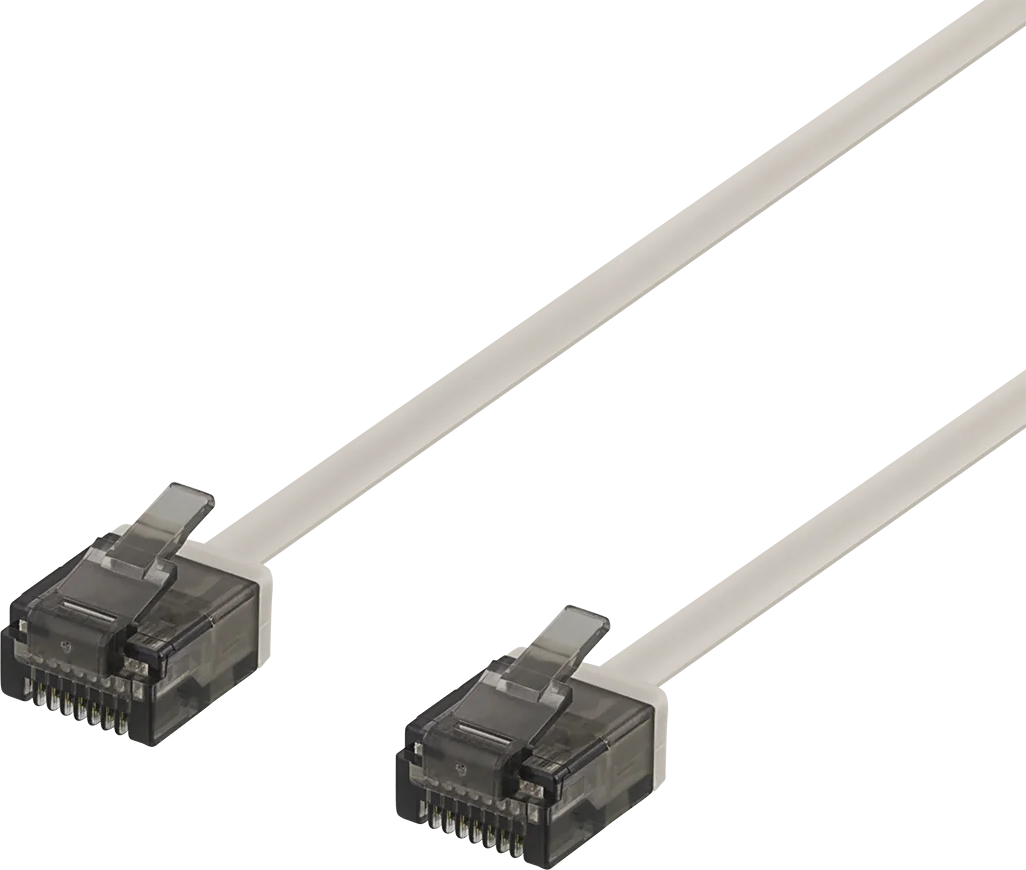 Deltaco Cat6a U/UTP RJ45 - RJ45 M-M Grey