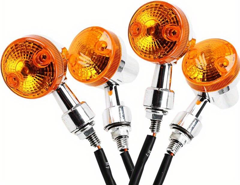 Temu 4pcs Motorcycle Turn Light Front Rear Lamp