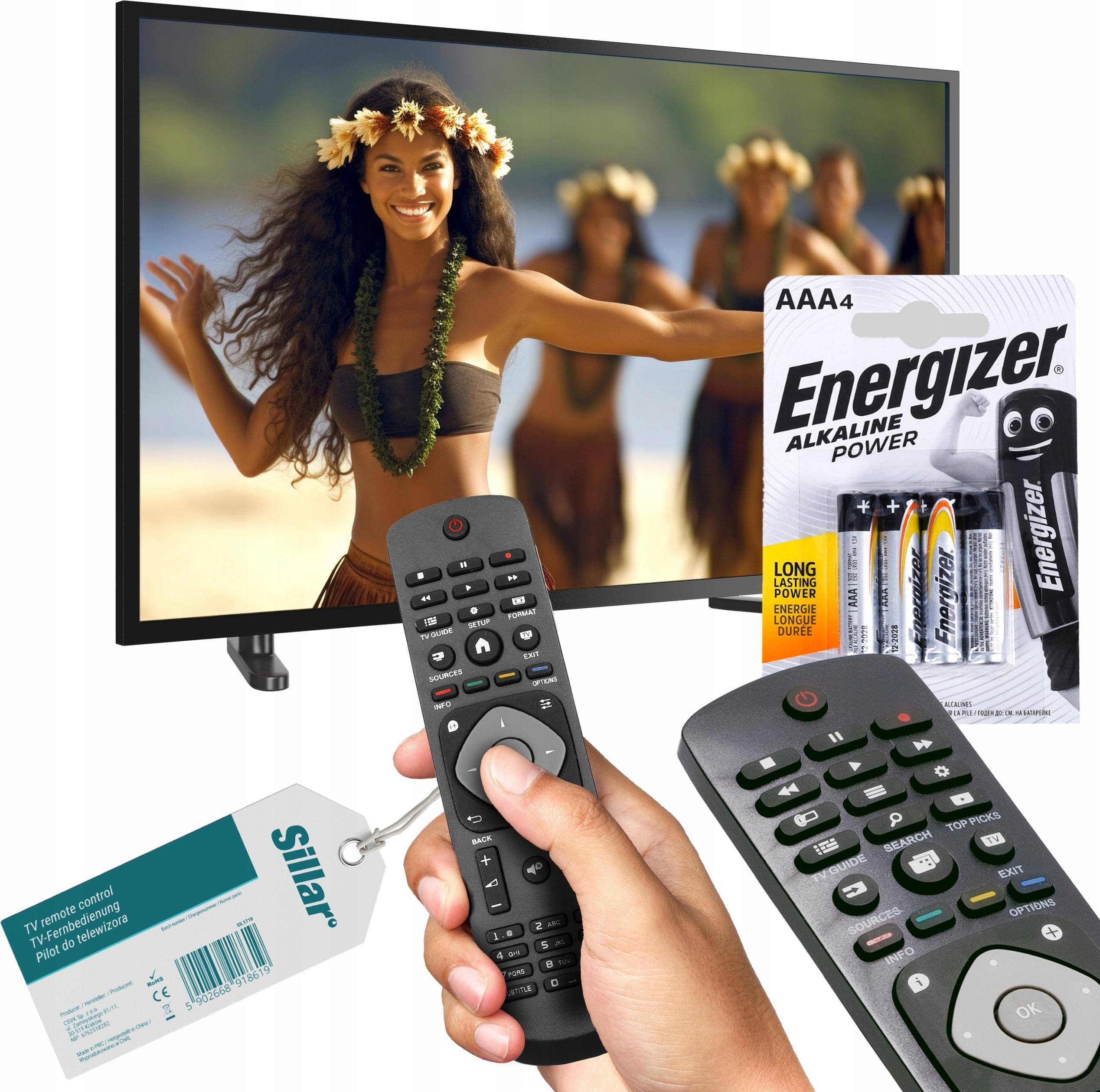 Sillar Telecomando Ricambio Rm-L1225 Smart TV 4 Pezzi