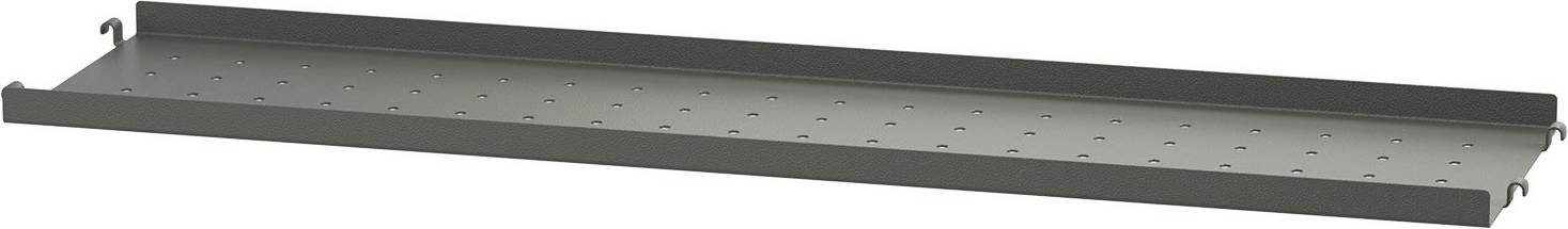 String Shelf With Low Edge Dark Grey Shelving System
