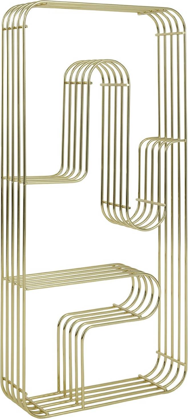 Estante Rectangular Curva Oro