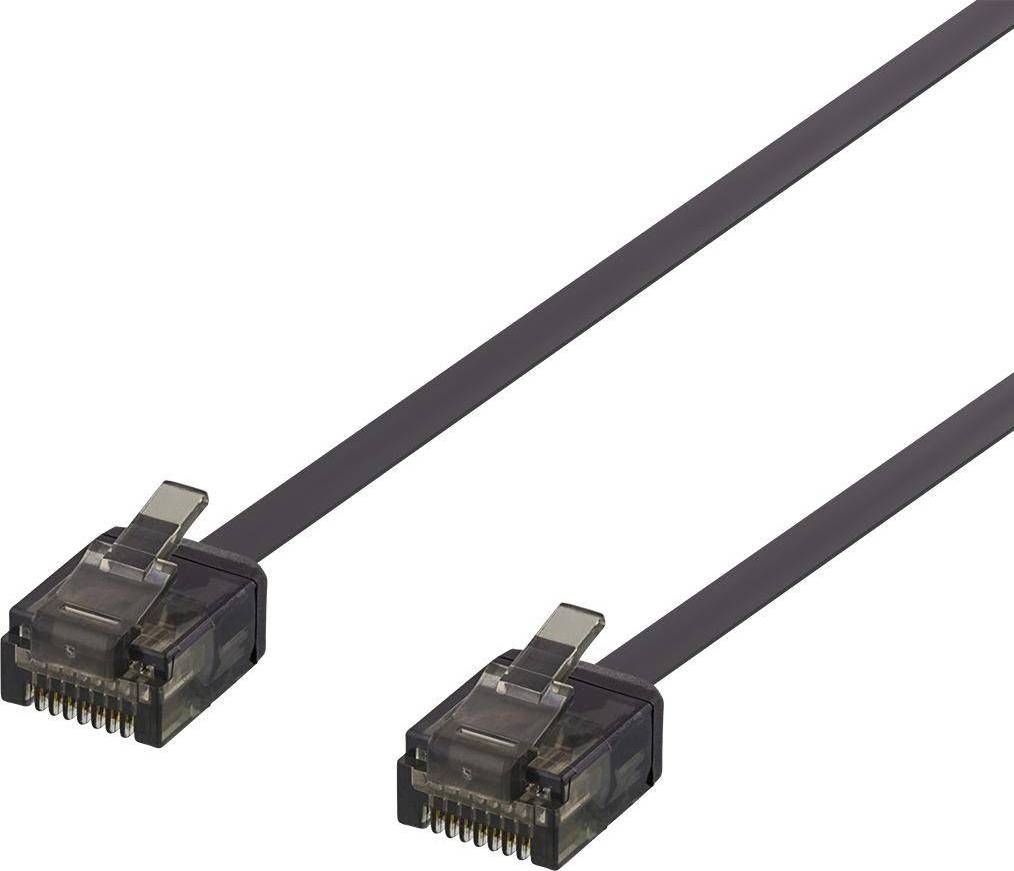 Deltaco Flat U/UTP Cat6a RJ45 - RJ45 2m