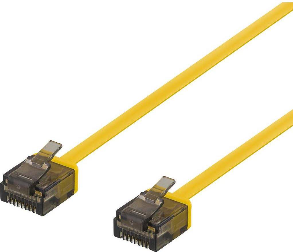 Deltaco UUTP Cat6a Patch Cable RJ45 2m Yellow 2m