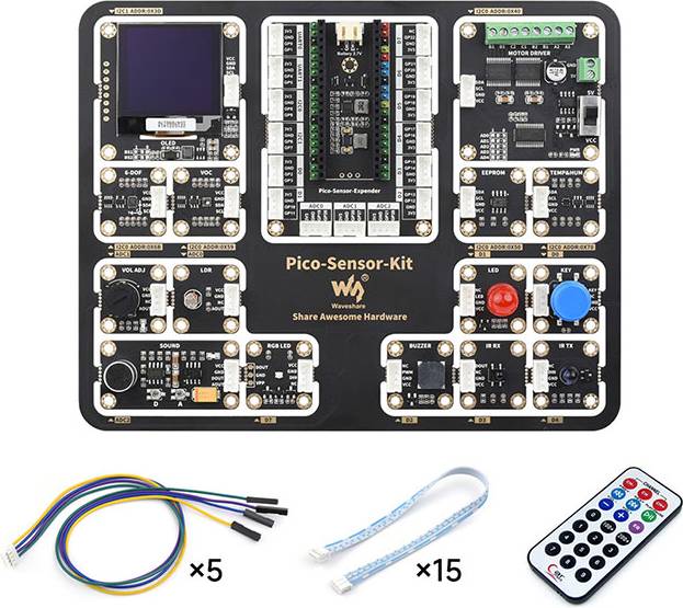Raspberry pi pico Waveshare Waveshare Einsteiger Sensor Kit Raspberry Pi Pico