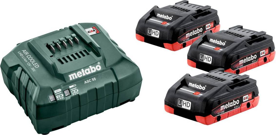 Metabo 18v batterier Metabo Basic Set 3xLiHD 4.0Ah